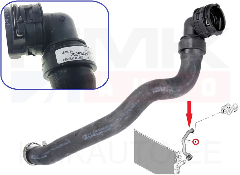 Jahutusvedeliku lõdvik OEM Citroen/Peugeot 1,5BlueHDI DV5R - PSA 9812441880 - OE - 100% Genuine Part