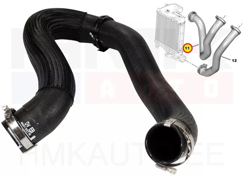 Turbo õhuvoolik OEM Citroen/Peugeot 1,2 EB2 / 1,5 DV5 / 1,6 DV6 - PSA 9820100780 - OE - 100% Genuine Part