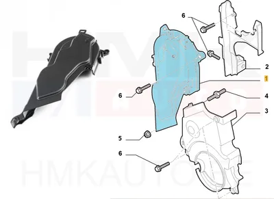 Hammasrihma kate ülemine OEM Citroen/Peugeot/Fiat 2,0HDI DW10 Euro4 - FIAT 9655399580 - OE - 100% Genuine Part