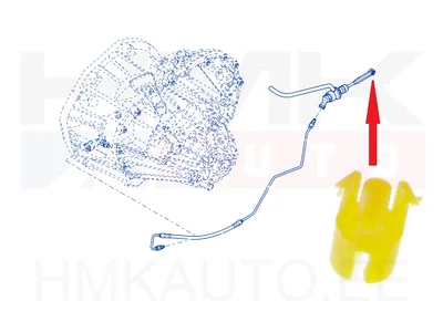 Fixateur de tige de maître-cylindre d'embrayage Renault Master 2010- - JAD  289911J - Prottego