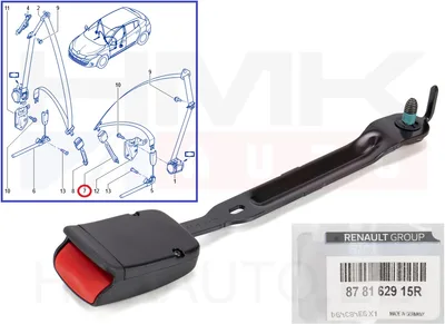Boucle ceinture de sécurité avante gauche OEM Megane III - REN  878162915R - OE - 100% Genuine Part