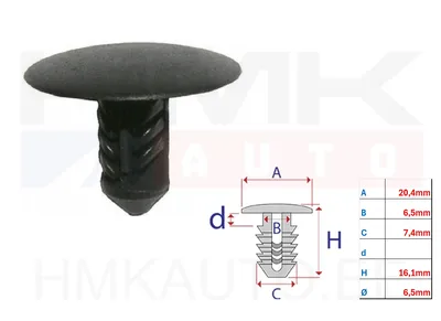 Clip de fixation, revêtement de porte Renault/Opel/Nissan (1 piece) - C10180