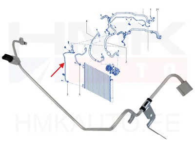 Conduite à haute pression, climatisation OEM Renault Koleos II - REN  924405891R - OE - 100% Genuine Part
