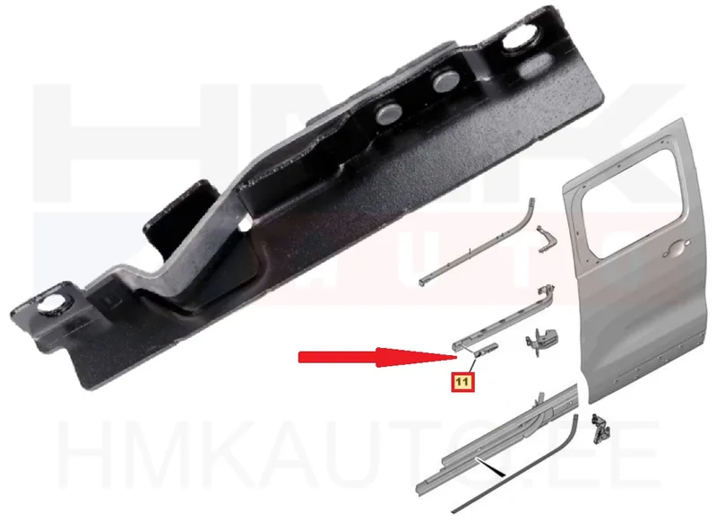 Liugukse stopper alumine parem OEM Jumpy/Spacetourer/Expert/Traveller/Proace 2016- - PSA 9822930080 - OE - 100% Genuine Part