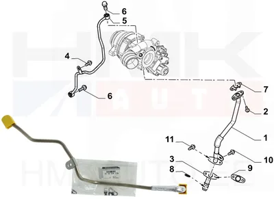 Turbo õlitustoru OEM Renault 2,0BlueDCI 2019- - REN  151922817R - OE - 100% Genuine Part