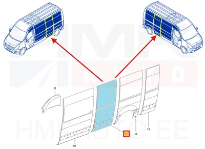 Kere küljepaneel peale liugust vasak/parem OEM Renault Master III (L3-L4) - REN 760579242R - OE - 100% Genuine Part