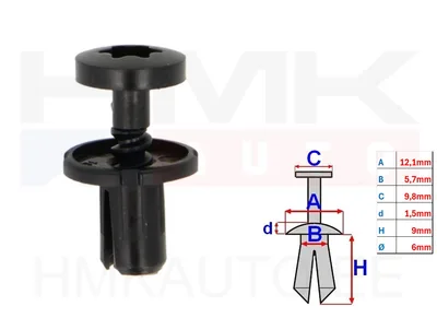 Polstri tüübel Citroen/Peugeot/Renault/Fiat 6mm (1tk.) - A60953