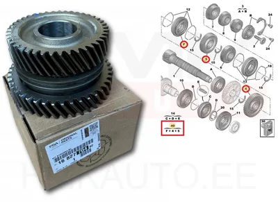 Sünkronisaatori komplekt koos hammasratastega (1-2 käik) OEM Berlingo,Jumpy/Partner,Expert,Scudo ML6C 2021- - PSA  1682770480 - OE - 100% Genuine Part