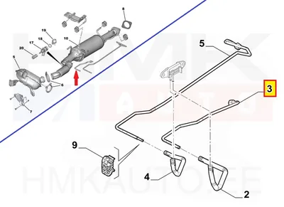 Väljalaskegaaside rõhuanduri toru OEM Jumper/Boxer/Ducato 2,2BlueHDI 2018- Euro6 - PSA 1640279380 - OE - 100% Genuine Part