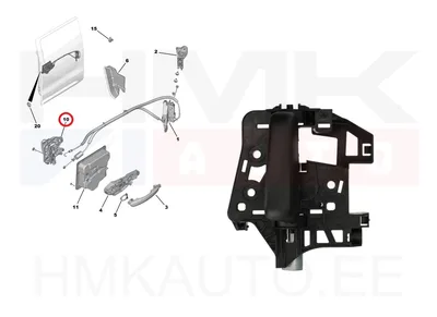 Ukselink liuguksele, sisemine parem OEM Jumpy/Expert 2016- - PSA 98120933XT - OE - 100% Genuine Part