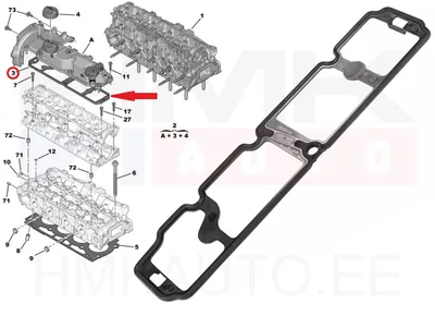 Klapikambrikaane tihend OEM Citroen/Peugeot/Fiat 1,6HDI - PSA  1682802180 - OE - 100% Genuine Part