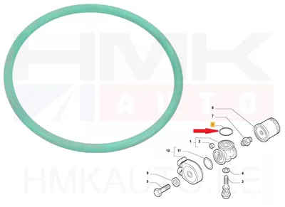 Õlifiltri korpuse tihend OEM Jumper/Boxer/Ducato 2,8HDI 00- (3,53x59,92) - FIAT  17290181 - OE - 100% Genuine Part