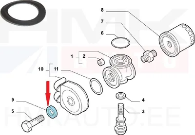 Moottoriöljyn jäähdyttimen tiiviste OEM Jumper/Boxer/Ducato 2,8 00- - FIAT 500343605 - OE - 100% Genuine Part