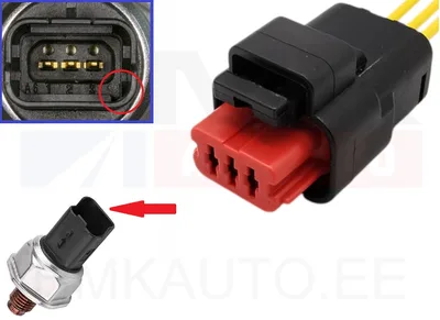 Fuel pressure sensor connector Citroen/Peugeot/Fiat/Renault  3-pin - PI03-007