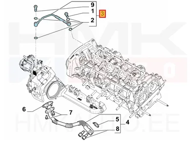 Turbo õlitustoru OEM Fiat Ducato MCA 2,2D 2021- 88/103kW - FIAT 46349136 - OE - 100% Genuine Part