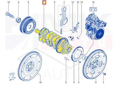 Väntvõll OEM Renault 2,3dCi - REN  122008232R - OE - 100% Genuine Part