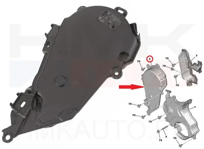 Hammasrihma kate ülemine OEM Peugeot/Citroen 2,0/2,2BlueHDI DW10/12 - PSA  9802982180 - OE - 100% Genuine Part