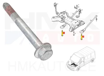 Subframe fixing bolt M12x1,75 L110 OEM Renault Trafic II - REN 8200594067 - OE - 100% Genuine Part