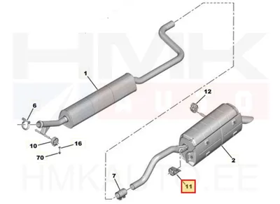 Summuti kinnitus OEM Citroen Berlingo/Peugeot Rifter 2018- - PSA 9814712580 - OE - 100% Genuine Part