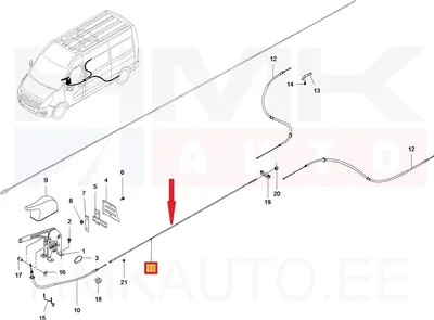 Seisupiduri reguleervarras OEM Renault Master III 2010- (LWB) - REN 364512795R - OE - 100% Genuine Part