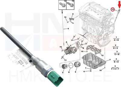 Датчик уровня масла OEM Citroen/Peugeot 1,6THP EP6FDTX, EP6FDT - PSA 9806246080 - OE - 100% Genuine Part
