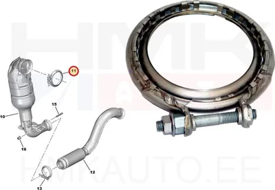 Summuti klamber tihendiga OEM Citroen/Peugeot 1,2 THP (90mm) - PSA 9809148680 - OE - 100% Genuine Part