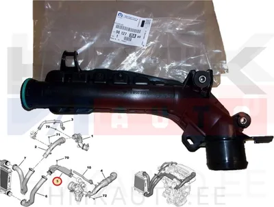 Turbo õhutoru OEM Citroen/Peugeot 1,2THP - PSA 9812735880 - OE - 100% Genuine Part