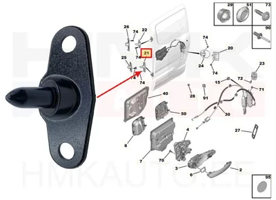 Liugukse suunaja alumine OEM Berlingo/Rifter 2018- - PSA  9837643080 - OE - 100% Genuine Part