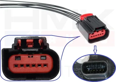 Mass air flow meter plug with wires Jumper/Boxer/Ducato 2,2HDI 2006- - PI06-002