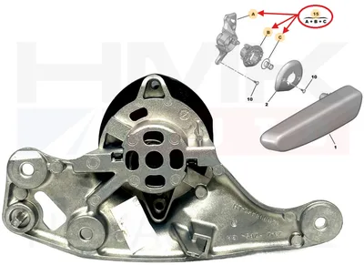 Käetoe kinnitusmehhanism , kõrvaliste vasak OEM Citroen Berlingo/Peugeot Rifter 2018- , Doblo 2022- , Proace City 2019- - PSA 1684935080 - OE - 100% Genuine Part