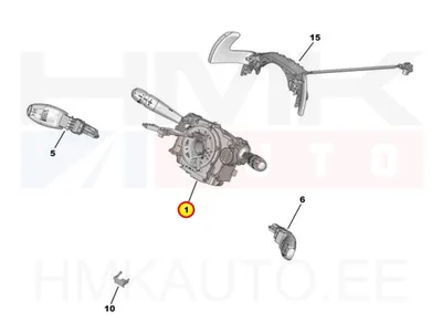 Roolisamba lülitiplokk OEM Jumpy/Expert/Scudo/Proace 2016- (Aut.tuled, vihmasensor) - PSA  98312700ZD - OE - 100% Genuine Part