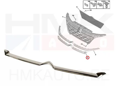 Iluvõre liist alumine OEM Citroen Jumper 2014- (kroom) - PSA  1612180780 - OE - 100% Genuine Part