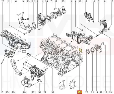 EGR jahuti tihend OEM Renault Master 2,3DCI BiTurbo 2019- (M9T-726) - REN 147222029R - OE - 100% Genuine Part