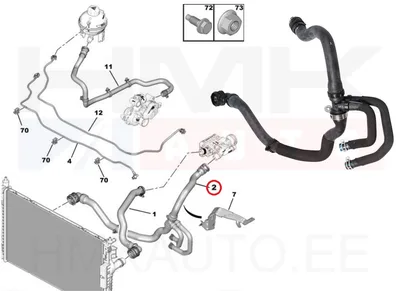 Jahutusvedeliku lõdvik OEM Citroen/Peugeot 1,5BlueHDI DV5R (Autom.kast) - PSA  9812751880 - OE - 100% Genuine Part