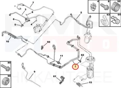 Kütusetorustik OEM Jumper/Boxer 2,0/2,2BlueHDI Euro6 2019- - PSA  1690662180 - OE - 100% Genuine Part