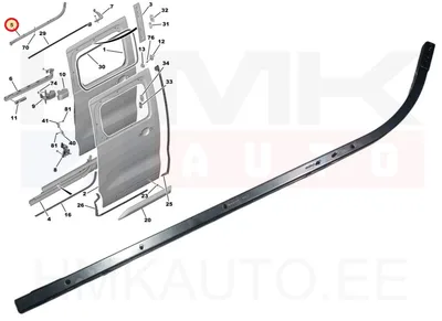 Направляющая сдвижной двери правая верхняя OEM Jumpy/Spacetourer/Expert/Traveller/Proace 2016- L2-L3 - PSA 9863121680 - OE - 100% Genuine Part