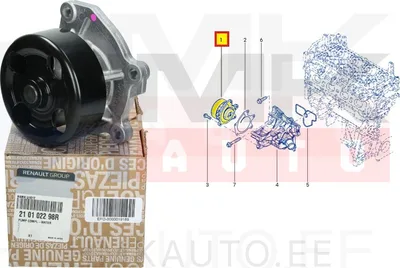 Veepump OEM Renault 1,6TCe,1,8TCe  M5M/M5P - REN  210102298R - OE - 100% Genuine Part