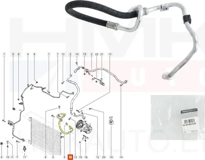 Konditsioneeri toru OEM Renault Megane IV/Talisman/Espace V 1,6TCe - REN 924909352R - OE - 100% Genuine Part