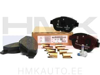 Brake pad set front OEM Citroen Berlingo, C3, C4, Xsara/Peugeot Partner, 1007, 206, 207, 307 - PSA  1611140980 - OE - 100% Genuine Part