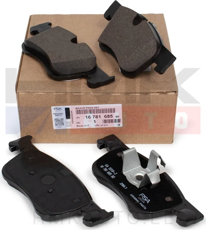 Front Brake Pads Set OEM Citroen Berlingo 2018-, C4 Picasso, C4 Spacetourer / Peugeot Rifter, Partner 2018- >>6507790080 - PSA 1678168580 - OE - 100% Genuine Part