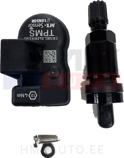 Capteur de pression des pneus 315/433MHZ valve aluminium (noir) - TPMS01-A-M