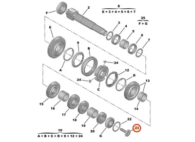 Käigukasti võlli kinnituspolt M12X1,50-L49 OEM Citroen/Peugeot/Fiat - PSA 230467 - OE - 100% Genuine Part