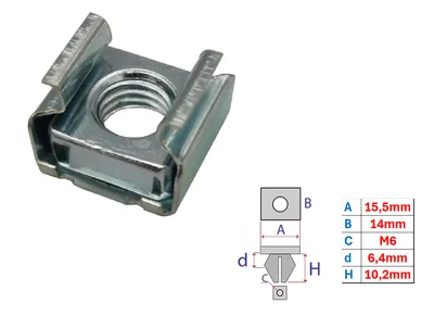 Häkkimutteri M6x1,00 OEM Citroen/Peugeot - PSA  6941C0 - OE - 100% Genuine Part