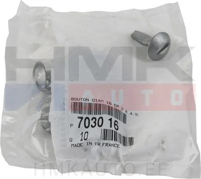Pohjan suojamuovin kiinnityspultti OEM Citroen/Peugeot (1kpl.) - PSA  703016 - OE - 100% Genuine Part