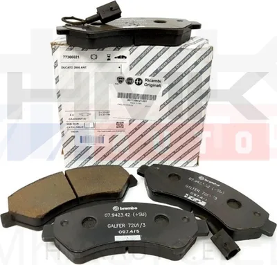 Тормозные колодки передние OEM Jumper/Boxer/Ducato 2006- 16"колесо (2 датчика) - FIAT 77366021 - OE - 100% Genuine Part