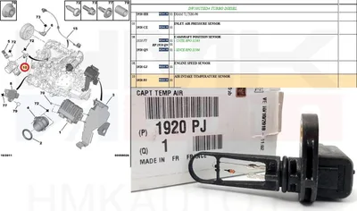 Sisselaske õhu temperatuuri andur OEM Citroen/Peugeot/Ford - PSA  1920PJ - OE - 100% Genuine Part