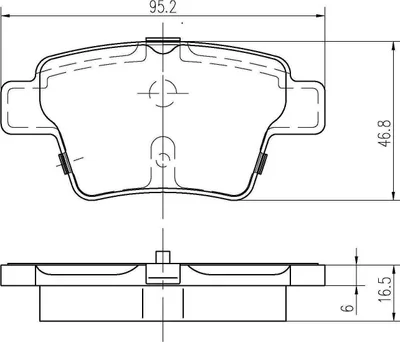 Тормозные колодки задние Citroen C4/Peugeot 207,307 - KL0495