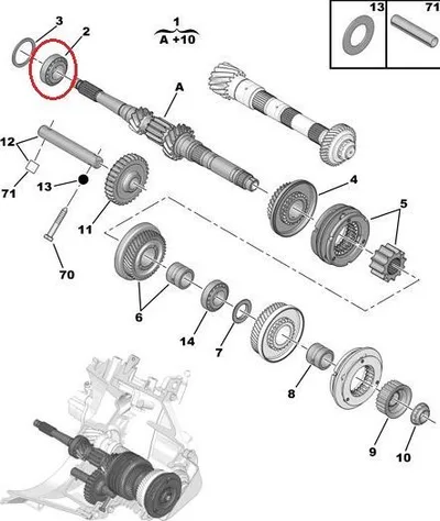 Käigukasti laager 25x47x15 Citroen/Peugeot BE3/BE4 - SNR 32005.VS02.H100 - SNR France
