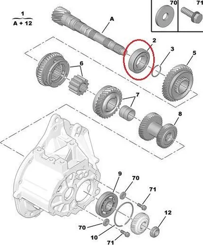 Roulement, boîte de vitesses 36x72x19 Citroen/Peugeot BE3/BE4 - SNR N 45372 S01 H300 - SNR France