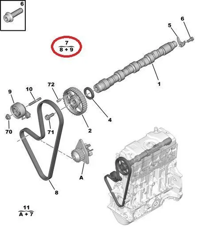 Hammasrihma komplekt OEM Citroen/Peugeot 1,1i TU1JP/TU1A - PSA  0831S1 - OE - 100% Genuine Part